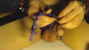 Bondage Chastity Goth Brandynette inserting Rainbow Ball