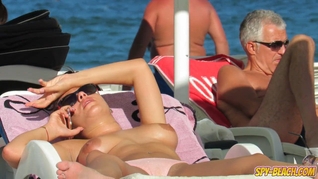Lustful MILFs Go Topless - Voyeur Beach HD Experience