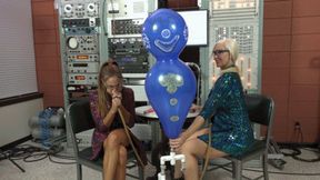 Janine and Tylee Blow Some Clown Figurine Balloons (MP4 1080p)