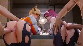 Dva y tracer corrida overwacht