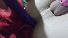 Fucking myself while locked up like a good submissive pt 2