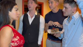 Tattooed Argentina Asks for 3 Guys for a Party and a Gang Bang with Double Penetrations - Mica