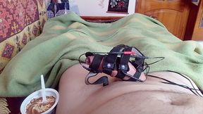 Electro cum. Special sex toy. Extreme masturbation