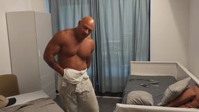 Mr Guru Get Sucked Again. Bodybuilder Friend Blowjob