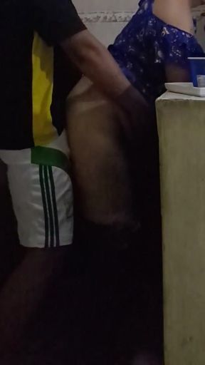 Jaw-dropping moment from &quot;Maid delivers ass in the kitchen&quot;