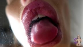 Wet sloppy kisses from step-mommy