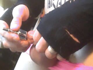 Inverted Chastity Off, Itty Bitty Clitty Gets Sounded, Poked Back in & Locked up Afresh!