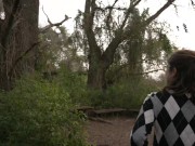 Petite horny teen fucked in public park - Almost caught! - Outdoor amateur sex