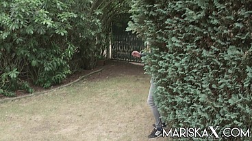 MARISKAX Mariska and Sahara lick each other by the pool