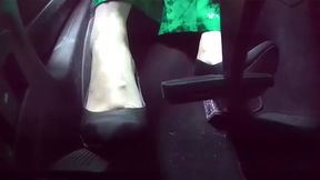 Driving in Block Heels with one foot on the accelerator and one foot on the brake (Part 3)