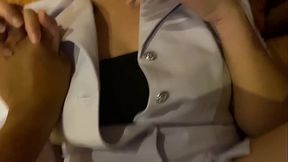 เย็ดกับเพื่อนแตกคาชุดพยาบาล เสียวจัดครางดังมาก