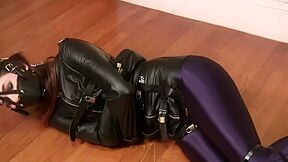 Jamie Locked In A Leather Straitjacket