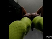 Femboy Twerks Bubble Butt in Slow Motion