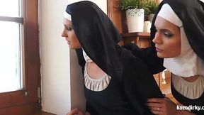 Lesbian Nuns' Wild Czech Romp with a Beast!