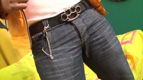 Ebony gangster has a good jerk off session