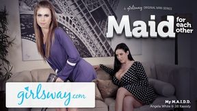 Hot Lesbian Lovers Getting Frisky with a Robot Maid's Naughty Skills and Wild Vibes