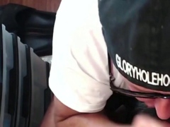 Moustache caught sucking in gloryhole