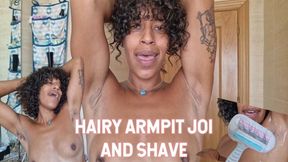 Hairy Armpit JOI and Shave