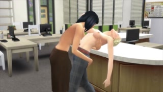 Kelly fucks and cums on Angela's face in The Office