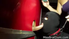 Slave Sucks Cock at Gloryhole with Femdom Brat Perversions