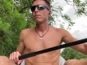 Kayaking nude
