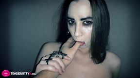 Black Witch Have Fun on Halloween2019 and Seduces the Virgins - POV Blowjob