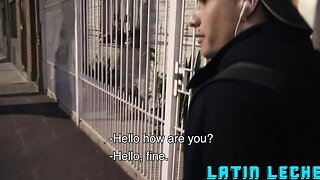 Latinleche sexy latin teenager gets covered in semen by four hung guys