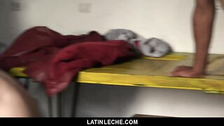 Latinleche sexy latin teenager gets covered in semen by four hung guys