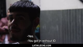 Latinleche sexy latin teenager gets covered in semen by four hung guys