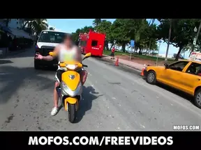 HOT natural exhibitionist fucks her man in public