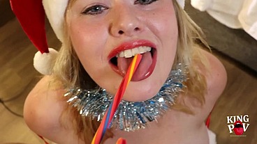 Santa's Slut Shyla Smiles Gets Throat Fucked By BBC