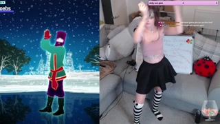 SWEATY CUTE E GIRL DANCING TO RASPUTIN