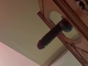 Hold grippy pussy swallows cock