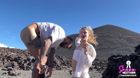Date Night Public Sex - We hiked a volcano and he erupted in my mouth