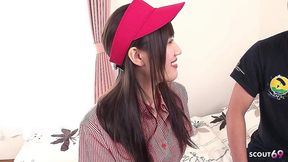 big ass japanese delivery girl pickup and talk to first time uncensored jav creampie porn