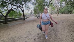 i love walking around in public with cum on my face and showing off my huge ass