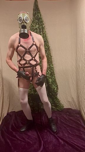 Stockings Leather Gas Mask Big Cock Rocket