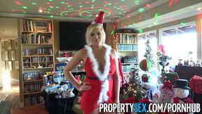 Home buyer gets escort with big tits as house warming gift