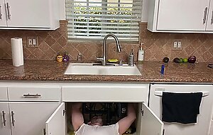 Horny hotwife seduces and fucks the plumber while her husband is at work