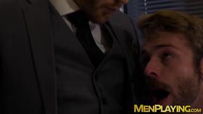 ”executive hunks Gabriel Phoenix & Jp Dubois fuck raw”