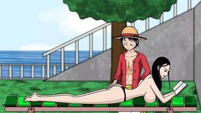 Sexy Nico Robin's Naked Body Bathing in Sunlight for Lustful Moments