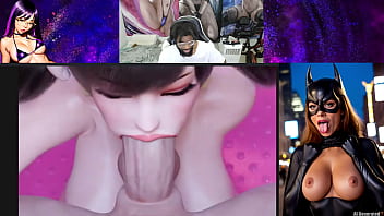 Futa Judy Getting Her Cock Sucked Off, Bald Pussy D.VA Face Fucked, Big Milky Jiggly Breast Mei