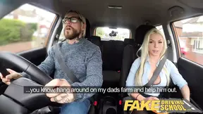 Sex Driving School Busty blonde is cum hungry on test