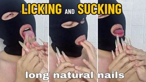 C4SBondage25 Licking And Sucking Long Natural Nails | LINH'S LONG NAIL | CRAZY ABOUT LONG AND NATURAL NAILS