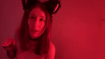 REAL teen amateur Nicole Drowzee dancing and masturbating POV as a catgirl!