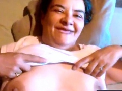 Amateur Creampie with a Hairy Granny