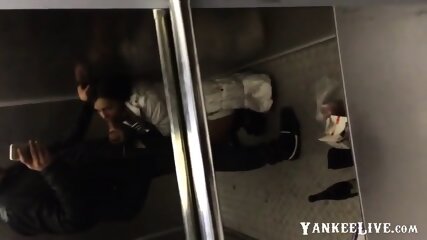 blowjob in the elevator