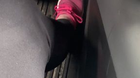 Trixie Live Pedal Pumping in my hot pink trainers