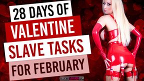 28 Days of VALENTINE slave Tasks for February