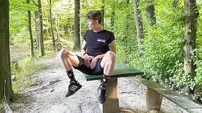 Dante Jerking In A Forrest